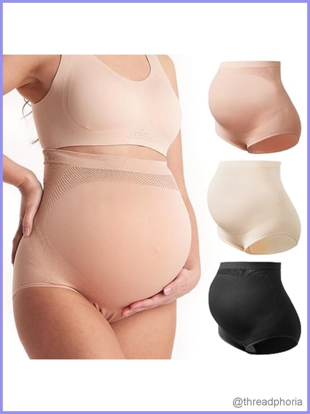 Maternity High-Waist Seamless Over-Bump Briefs 3-Pack
